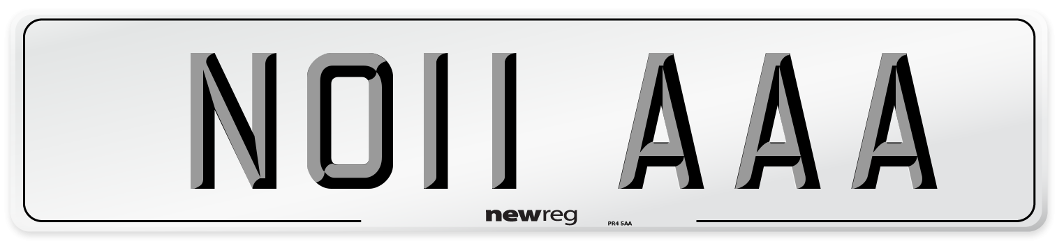 NO11 AAA Number Plate from New Reg